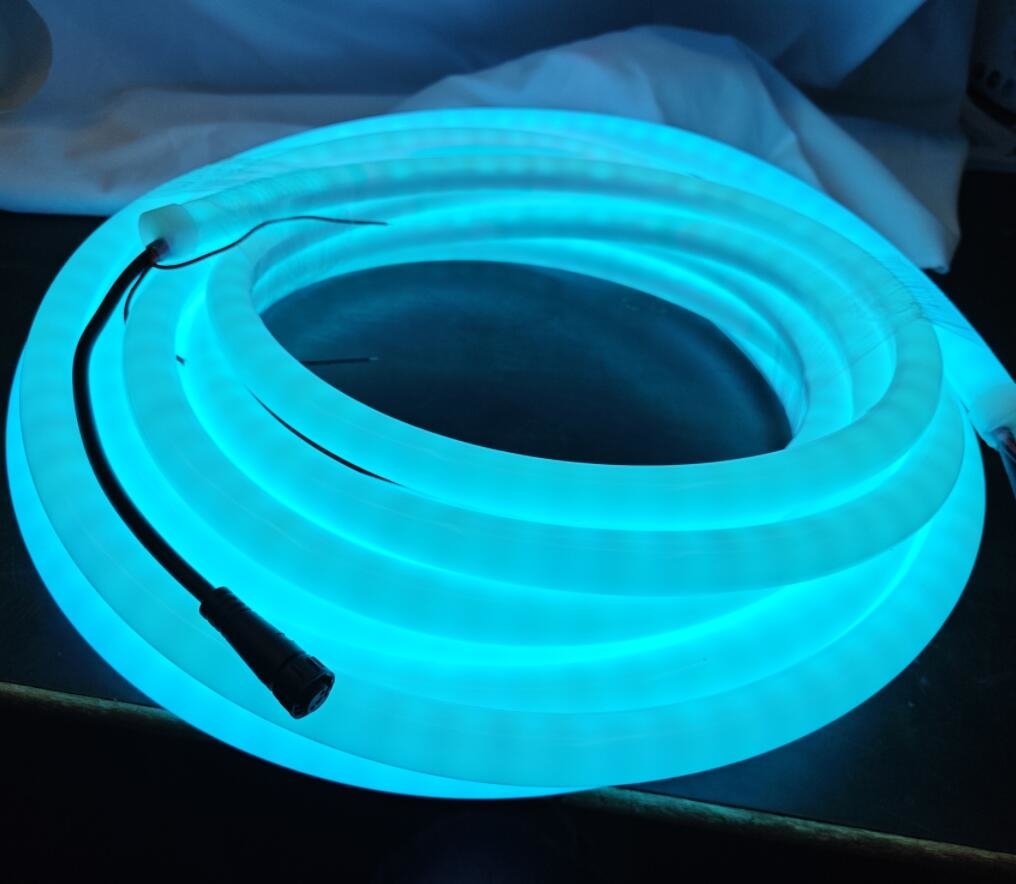 360 degree rgb 20mm silicone led strip neon flex rope light 24v rgbic woven soft tubes digital hose
